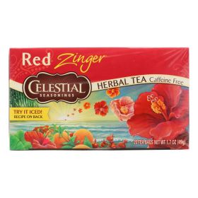 Celestial Seasonings Herbal Tea Caffeine Free Red Zinger - 20 Tea Bags - Case Of 6