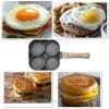 1pc Fried Egg Hamburger Maker; Non-stick Small Flat Bottom Household Frying Pan; Breakfast Egg Burger Pancake Pan Mold; Four-hole Fried Egg Pan