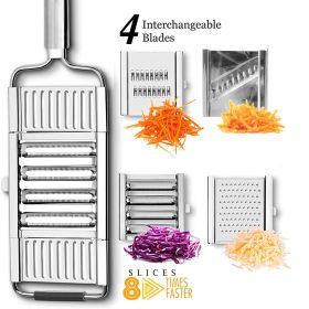 Stainless Steel Grater, Vegetable And Fruit Slicer, Peeler (Option: 4pcs set)