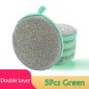 5/10pcs; Double Side Dishwashing Sponge Pan Pot Dish Wash Sponges Household Cleaning Tools Kitchen Tableware Dish Washing Brush