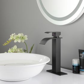 Single lever waterfall bathroom sink faucet (Default: Default)