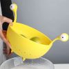 1pc Kitchen Strainer - Big-Eyed Monster Design BPA-Free Food Strainer For Fruits And Pasta - Fun And Safe