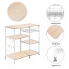 3-Tier Industrial Kitchen Baker's Rack Utility Microwave Oven Stand Storage Cart Workstation Shelf, Vintage